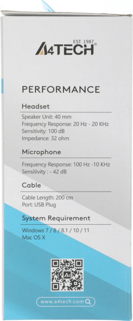 Наушники с микрофоном A4Tech FH100U (BUMBLEBEE)