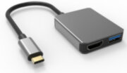 Aдаптер USB3.1 Type-CM-->HDMI A(f) 4K@60 Hz+USB3.0+PD charging, Aluminum Shell,VCOM <CU454> VCOM USB 3.2 Type-C (m) - HDMI (f),USB 3.2 Type-AF,USB 3.2 Type-C (f)
