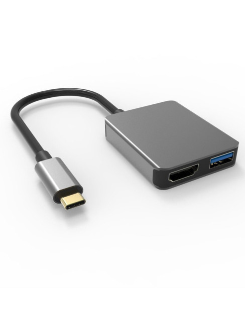 Aдаптер USB3.1 Type-CM-->HDMI A(f) 4K@60 Hz+USB3.0+PD charging, Aluminum Shell,VCOM <CU454> VCOM USB 3.2 Type-C (m) - HDMI (f),USB 3.2 Type-AF,USB 3.2 Type-C (f)