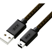 GCR Кабель PROF 3.0m USB 2.0, AM/mini 5P, черно-прозрачный, 28/24 AWG, экран, армированный, морозостойкий, GCR-50798 Кабель Greenconnect 3 м (GCR-50798)