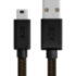 GCR Кабель PROF 3.0m USB 2.0, AM/mini 5P, черно-прозрачный, 28/24 AWG, экран, армированный, морозостойкий, GCR-50798 Кабель Greenconnect 3 м (GCR-50798)