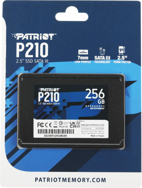 Накопитель SSD Patriot P210S256G25
