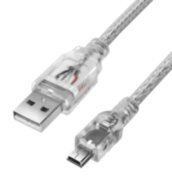 GCR Кабель PROF 0.5m USB 2.0, AM/mini 5P, прозрачный, 28/24 AWG, экран, армированный, морозостойкий, GCR-UM1M5P-BD2S-0.5m Greenconnect GCR-UM1M5P-BD2S-0.5m