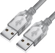 GCR Кабель 0.3m USB 2.0, AM/AM, прозрачный, 28/28 AWG, экран, армированный, морозостойкий, GCR-UM3M-BB2S-0.3m Greenconnect GCR-UM3M-BB2S-0.3m