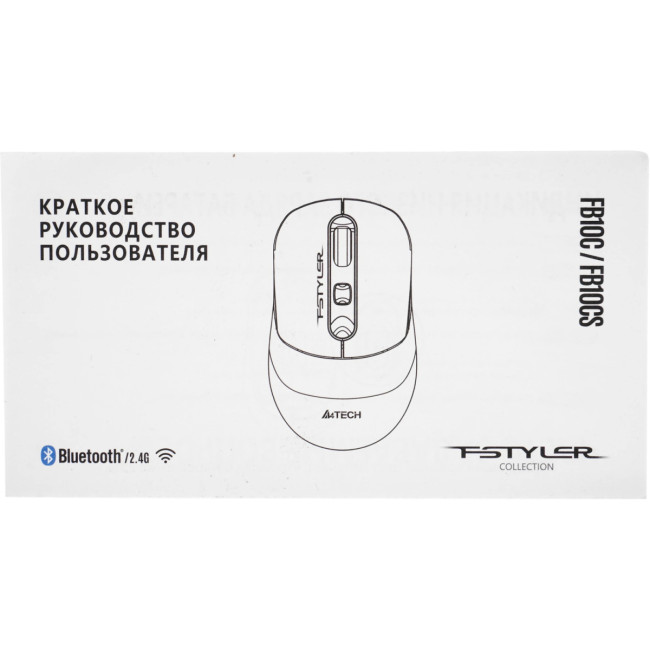 Мышь A4Tech Fstyler FB10C черный оптич. 2000dpi беспров. BT/Radio USB 4but (FB10C STONE BLACK) A4Tech FB10C STONE BLACK Мышь A4Tech Fstyler FB10C черный оптич. 2000dpi беспров. BT/Radio USB 4but (FB10C STONE BLACK) A4Tech FB10C STONE BLACK