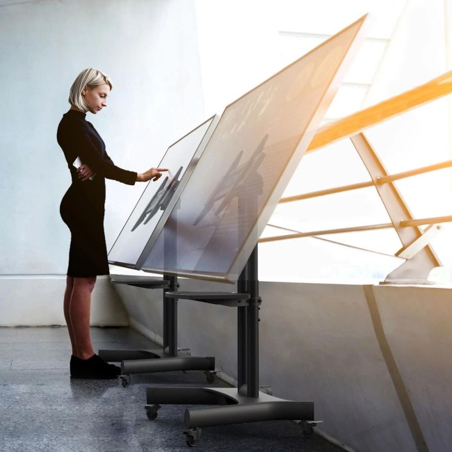 Мобильная стойка ONKRON на 1 для ТВ и сенсорных панелей ONKRON TS1350 BLACK