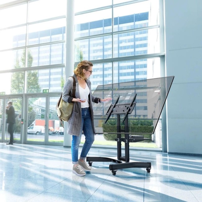 Мобильная стойка ONKRON на 1 для ТВ и сенсорных панелей ONKRON TS1350 BLACK