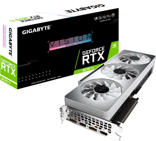 Видеокарта Gigabyte GeForce RTX 3070 Ti VISION OC 8G Видеокарта Gigabyte GeForce RTX 3070 Ti VISION OC 8G