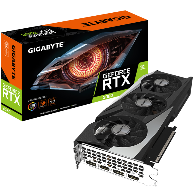 Видеокарта GIGABYTE GV-N3060GAMINGOC-12GD Видеокарта GIGABYTE GV-N3060GAMINGOC-12GD