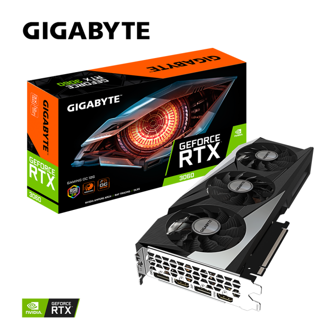 Видеокарта GIGABYTE GV-N3060GAMINGOC-12GD Видеокарта GIGABYTE GV-N3060GAMINGOC-12GD
