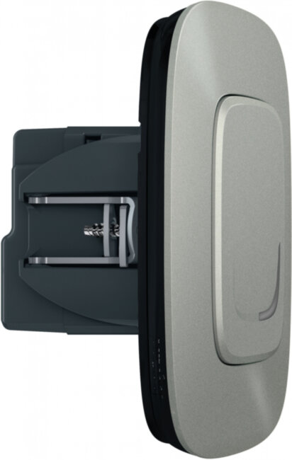 VLN-a АЛЮ Вкл/светорег.5-300Вт Умный выключатель/светорегулятор Legrand серия Valena Allure with NETATMO, Цвет Алюминий . Управление со смартфона, 5-300 Вт, 230В. Рамка в комплекте.