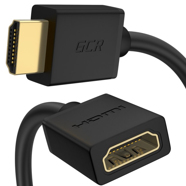 GCR Удлинитель 1.5m v2.0 HDMI-HDMI черный, OD7.3mm, 28/28 AWG, позолоченные контакты, Ethernet 18.0 Гбит/с, 19M / 19F, тройной экран GreenConnect GCR-51243 GCR Удлинитель 1.5m v2.0 HDMI-HDMI черный, OD7.3mm, 28/28 AWG, позолоченные контакты, Ethernet 18.0 Гбит/с, 19M / 19F, тройной экран GreenConnect GCR-51243