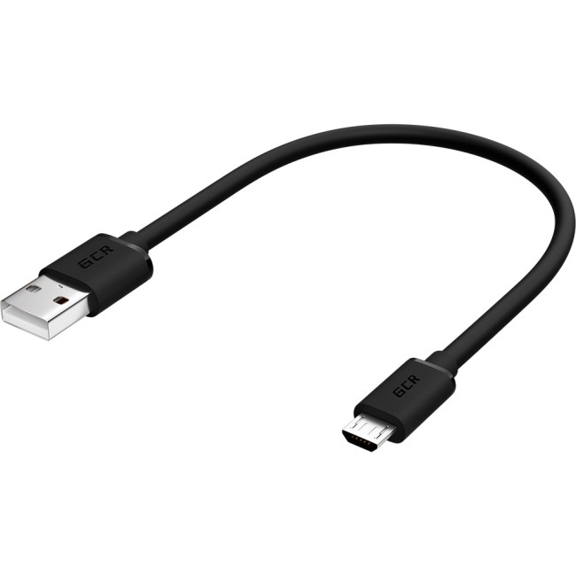 GCR Кабель 0.15m MicroUSB, черный, быстрая зарядка, 28/24 AWG, GCR-53610 Кабель Greenconnect 0.15 м (GCR-53610)