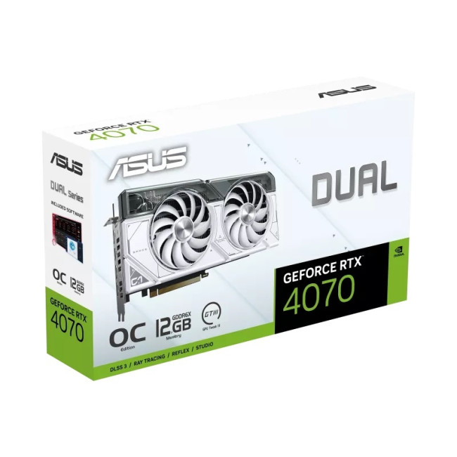 Видеокарта ASUS DUAL RTX4070 O12G WHITE 90YV0IZ4-M0NA00 Видеокарта ASUS DUAL RTX4070 O12G WHITE 90YV0IZ4-M0NA00