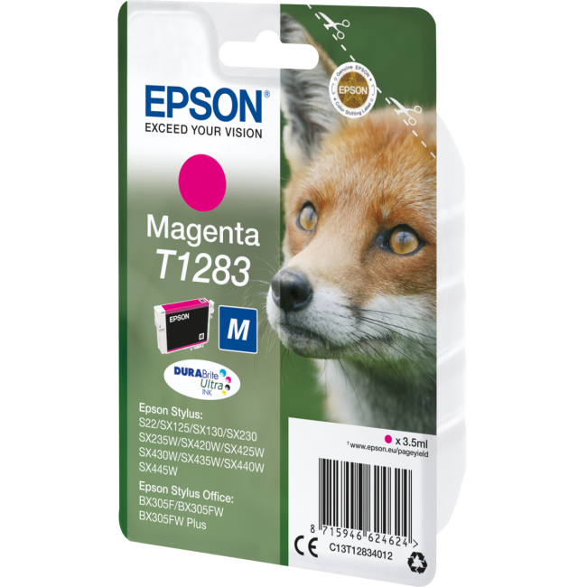 Картридж Картридж Epson I/C for S22/SX125 C13T12834012 magenta