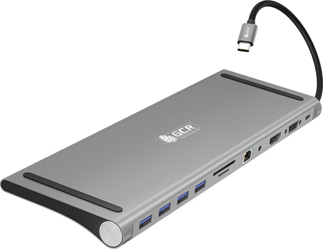 GCR Док-станция 11 в 1 Multiport Aluminum Type C 3.1 на USB 3.0 + 3 x USB 2.0 + Type C PD + HDMI 2.0 + VGA + SD/MicroSD + audio 3.5mm jack, GCR-54220 Greenconnect GCR-54220 GCR Док-станция 11 в 1 Multiport Aluminum Type C 3.1 на USB 3.0 + 3 x USB 2.0 + Type C PD + HDMI 2.0 + VGA + SD/MicroSD + audio 3.5mm jack, GCR-54220 Greenconnect GCR-54220