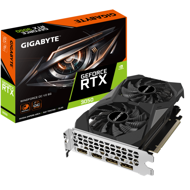 Видеокарта GIGABYTE GV-N3050WF2OCV2-6GD Видеокарта GIGABYTE GV-N3050WF2OCV2-6GD