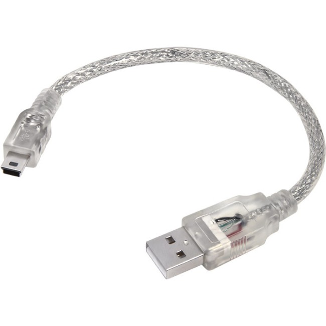GCR Кабель 0.5m USB 2.0, AM/mini 5P, прозрачный, 28/28 AWG, экран, армированный, морозостойкий, GCR-UM1M5P-BB2S-0.5m Кабель Greenconnect 0.5 м (GCR-UM1M5P-BB2S-0.5m)