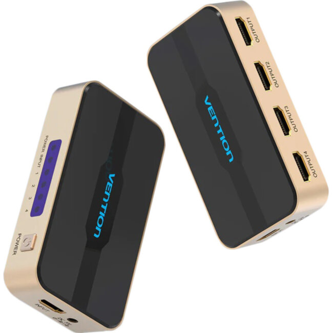 Разветвитель - сплиттер Vention HDMI 19F/4x19F на 4 монитора Vention ACCG0 Разветвитель - сплиттер Vention HDMI 19F/4x19F на 4 монитора Vention ACCG0