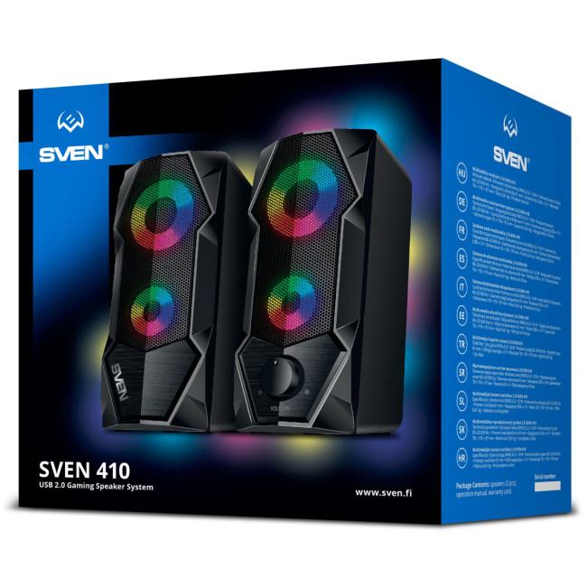 АС SVEN 410, черный (6 Вт, питание USB, подсветка) Sven SV-020941 АС SVEN 410, черный (6 Вт, питание USB, подсветка) Sven SV-020941