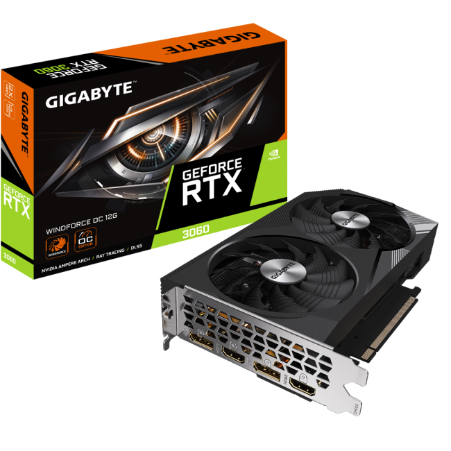 Видеокарта GIGABYTE GV-N3060WF2OC-12GD Видеокарта GIGABYTE GV-N3060WF2OC-12GD