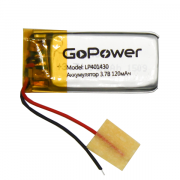 Аккумулятор Li-Pol GoPower LP401430 PK1 3.7V 120mAh (1/10/250) Аккумулятор Li-Pol GoPower LP401430 (00-00019591) Аккумулятор Li-Pol GoPower LP401430 PK1 3.7V 120mAh (1/10/250) Аккумулятор Li-Pol GoPower LP401430 (00-00019591)