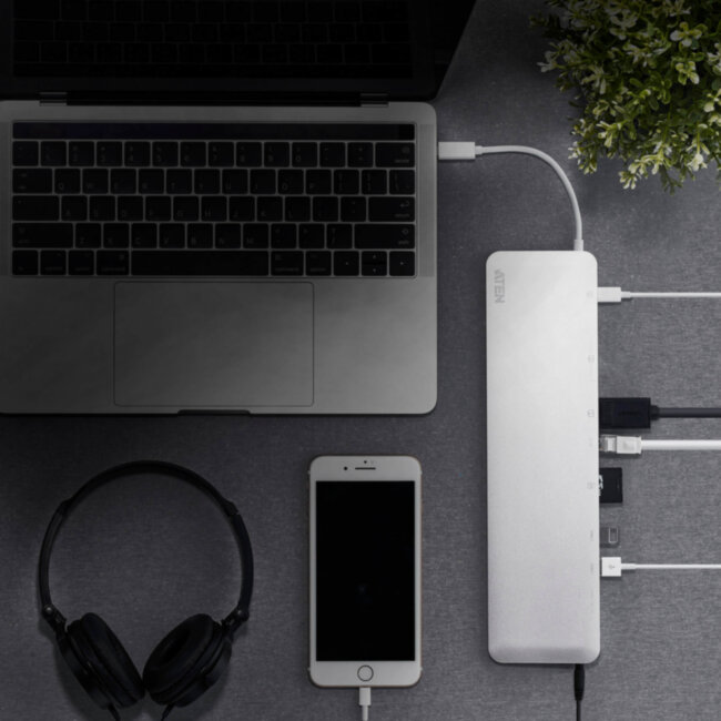USB-C Мультипортовая док станция со сквозной передачей питания ATEN UH3234 USB-C Мультипортовая док станция со сквозной передачей питания ATEN UH3234