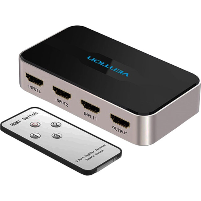Переключатель (switch) 3x1 Vention HDMI v1.4 Vention AFFH0 Переключатель (switch) 3x1 Vention HDMI v1.4 Vention AFFH0