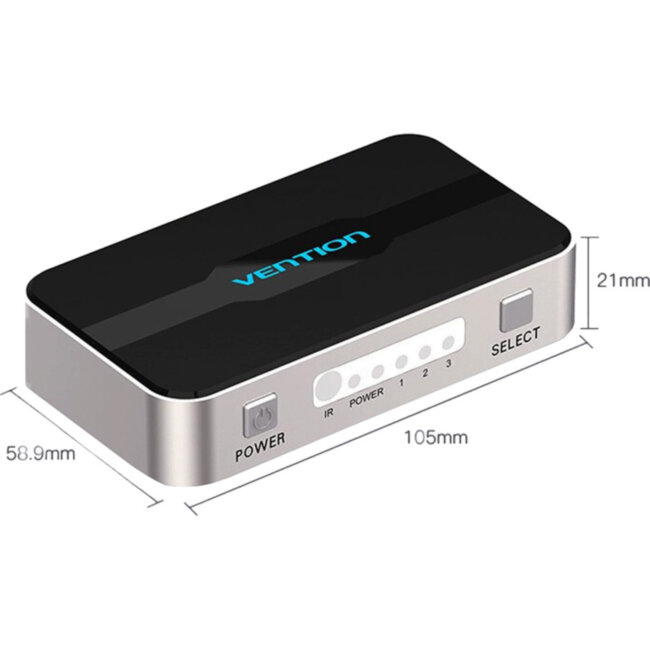 Переключатель (switch) 3x1 Vention HDMI v1.4 Vention AFFH0 Переключатель (switch) 3x1 Vention HDMI v1.4 Vention AFFH0