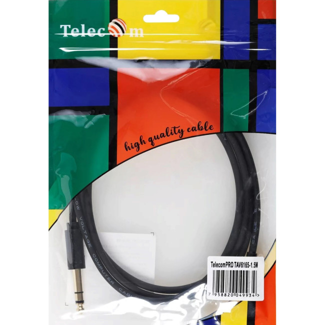 Кабель-адаптер  3.5ST(M)/6.35 ST(M), 1.5м, Telecom PRO <TAV6165-1.5M> VCOM TAV6165-1.5M