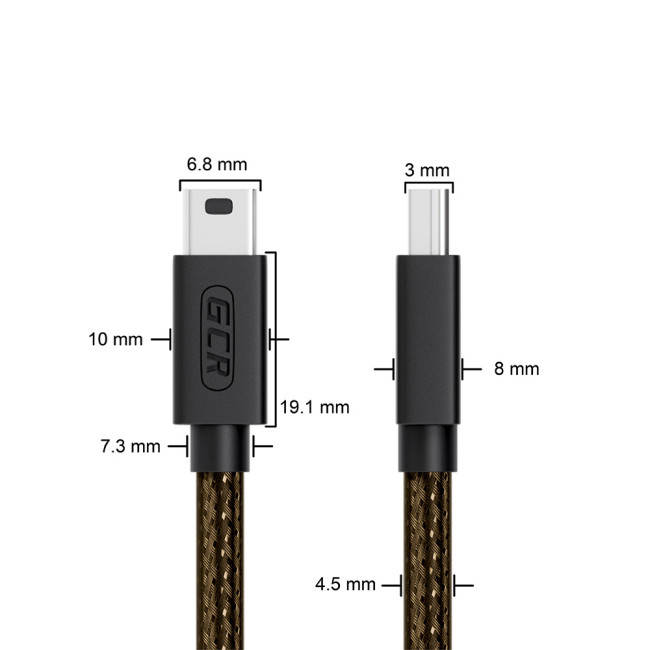 GCR Кабель активный 15.0m USB 2.0, AM/mini 5P, черно-прозрачный, с усилителем сигнала, разъём для доп.питания, 28/24 AWG, GCR-UM2M5P1-BD2S-15.0m Greenconnect  USB 2.0 Type-AM - miniUSB 15м