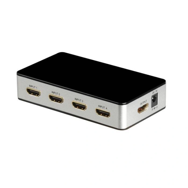 Переключатель HDMI 4x1 Greenline, 4Kx2K 30Hz, GL-v401 Greenconnect HDMI (f) - 3 x HDMI (f)