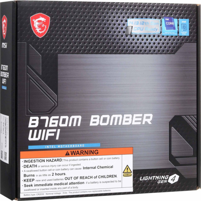 Материнская плата MSI B760M BOMBER WIFI Материнская плата MSI B760M BOMBER WIFI