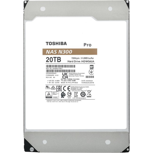 Жесткий диск Toshiba N300 Pro NAS 20Tb (HDWG62AXZSTB) Жесткий диск Toshiba N300 Pro NAS 20Tb (HDWG62AXZSTB)