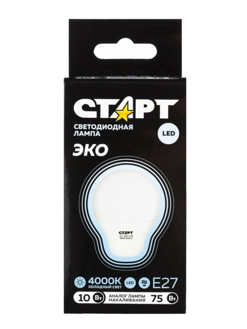 Лампа светодиодная СТАРТ груша E27 10W 4000К Лампа светодиодная СТАРТ груша E27 10W 4000К
