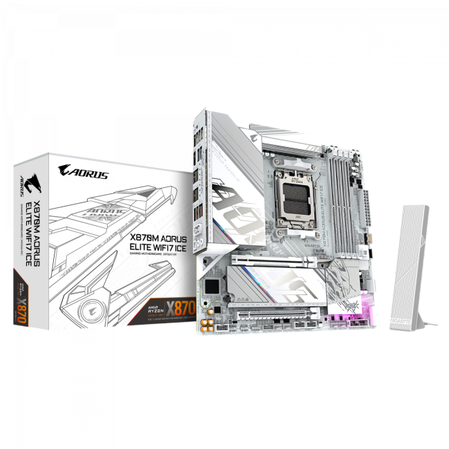 Материнская плата Gigabyte X870M A ELITE WF7 ICE Материнская плата Gigabyte X870M A ELITE WF7 ICE