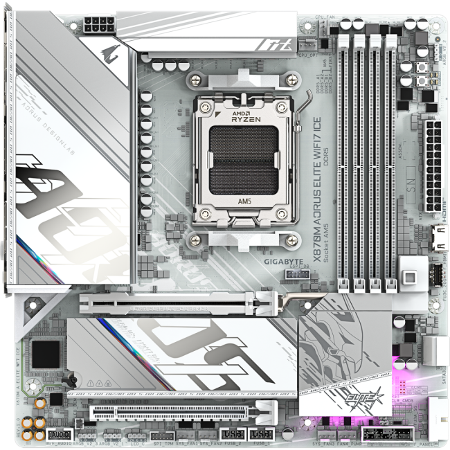 Материнская плата Gigabyte X870M A ELITE WF7 ICE Материнская плата Gigabyte X870M A ELITE WF7 ICE