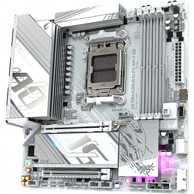Материнская плата Gigabyte X870M A ELITE WF7 ICE Материнская плата Gigabyte X870M A ELITE WF7 ICE
