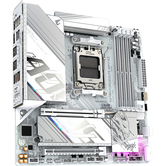 Материнская плата Gigabyte X870M A ELITE WF7 ICE Материнская плата Gigabyte X870M A ELITE WF7 ICE