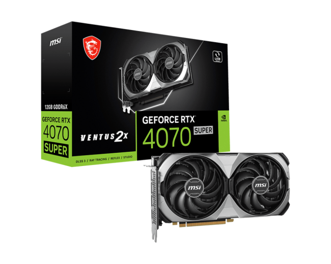 Видеокарта MSI GeForce RTX 4070 SUPER 12G VENTUS 2X Видеокарта MSI GeForce RTX 4070 SUPER 12G VENTUS 2X