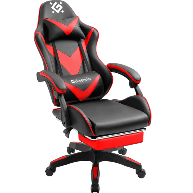 Defender Игровое кресло Minion Чер/Крас,класс 4,PU,подножка Defender 64325 Defender Игровое кресло Minion Чер/Крас,класс 4,PU,подножка Defender 64325