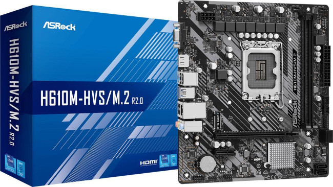 Материнская плата ASRock H610M-HVS/M.2 R2.0 Материнская плата ASRock H610M-HVS/M.2 R2.0