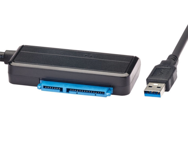 Кабель-адаптер USB3.0 ---SATA III 2.5/3,5"+SSD, правый угол, VCOM <CU817> VCOM USB 3.2 Type-AF - SATA III