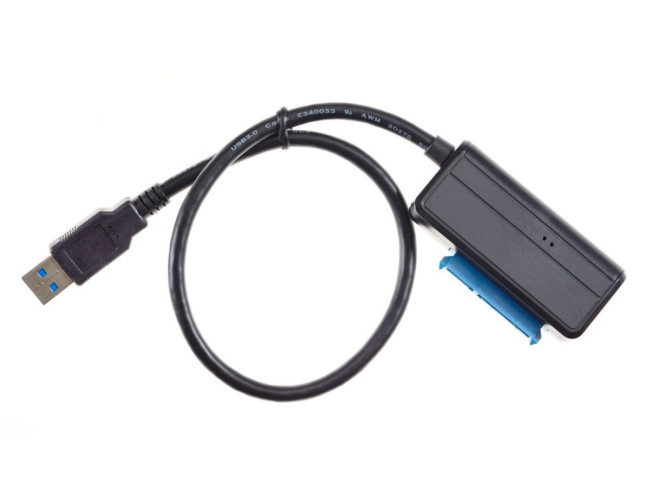 Кабель-адаптер USB3.0 ---SATA III 2.5/3,5"+SSD, правый угол, VCOM <CU817> VCOM USB 3.2 Type-AF - SATA III