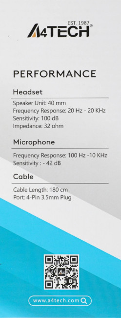 Наушники с микрофоном A4Tech FH100I (STONE BLACK) Наушники с микрофоном A4Tech FH100I (STONE BLACK)