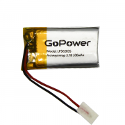 Аккумулятор Li-Pol GoPower LP502035 PK1 3.7V 300mAh (1/10/250) Аккумулятор Li-Pol GoPower LP502035 (00-00019578) Аккумулятор Li-Pol GoPower LP502035 PK1 3.7V 300mAh (1/10/250) Аккумулятор Li-Pol GoPower LP502035 (00-00019578)