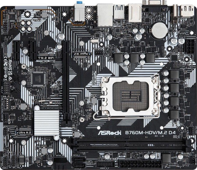 Материнская плата ASRock B760M-HDV/M.2 D4 Материнская плата ASRock B760M-HDV/M.2 D4