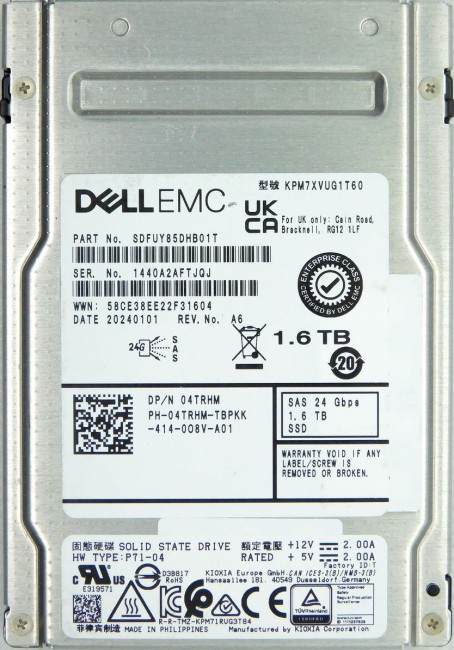 Серверный твердотельный накопитель Kioxia KPM7XVUG1T60