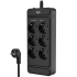 Сетевой фильтр AGNI плоский TP-FS6E-3m-black, 6 розеток Schuko, чёрный, кабель 3 метра, мощность нагрузки 4000 Вт, 16А, заземление, защита от короткого замыкания, сечение кабеля 3 х 1.5 кв.мм., размер 236х101х40 мм. AGNI TP-FS6E-3m-black Сетевой фильтр AGNI плоский TP-FS6E-3m-black, 6 розеток Schuko, чёрный, кабель 3 метра, мощность нагрузки 4000 Вт, 16А, заземление, защита от короткого замыкания, сечение кабеля 3 х 1.5 кв.мм., размер 236х101х40 мм. AGNI TP-FS6E-3m-black