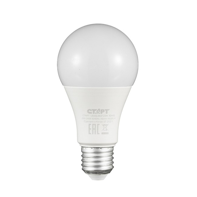 Лампа светодиодная СТАРТ груша E27 20W 3000К Лампа светодиодная СТАРТ груша E27 20W 3000К